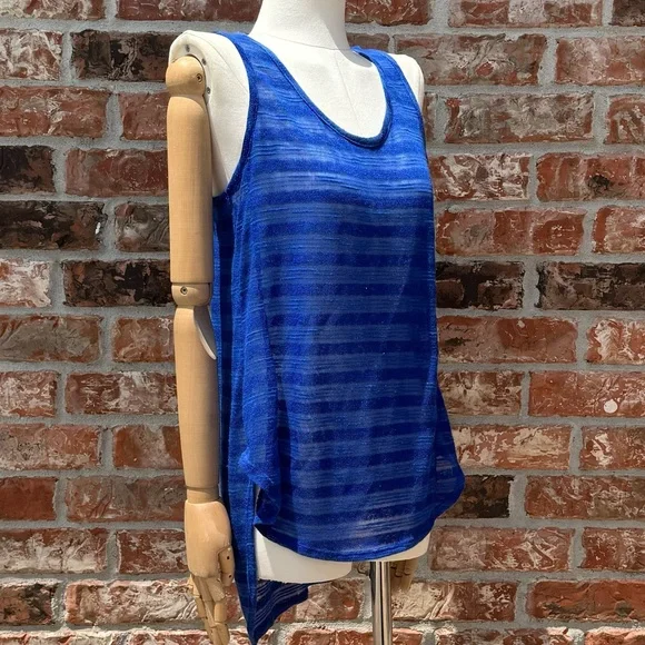 Mossimo sheer blue striped tank top / S / Excellent condition - Picture 6 of 12